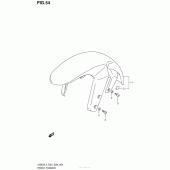 Схема узла: Переднее крыло для Suzuki VZ800 Boulevard M50