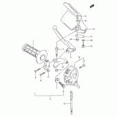 Схема узла: Левый пульт управления рулевой для Suzuki DR250