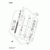 Схема вузла: Передня вилка (Gsf1250al1 e24) для Suzuki GSF1250 Bandit