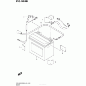 Схема вузла: Акумулятор (Gsx1300Ral5 E28) для Suzuki GSX1300 Hayabusa