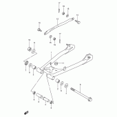 Схема вузла: Задній важіль підвіски Suzuki TU250