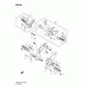 Схема узла: Подножки для Suzuki SV650