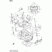 Схема узла: Передняя головка цилиндра & Прокладка головки & Свеча зажигания (Vl800Bl4 E33) для Suzuki VL800 Boulevard C50 B.O.S.S.
