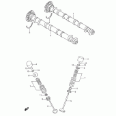 Схема вузла: Розподільний вал & Клапан для Suzuki GSX-R600