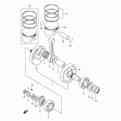 Схема узла: Коленчатый вал & Поршень для Suzuki DR800
