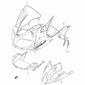 Схема вузла: Передній обтічник (Sv1000s/s1/s2 k5) для Suzuki SV1000