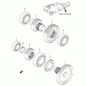 Схема вузла: Проміжна передача для Suzuki AN650 Burgman (EU analogue of SkyWave)