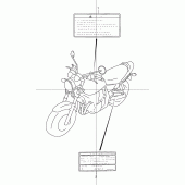 Схема вузла: Інформаційні наклейки (Model x/y) для Suzuki GSX1200