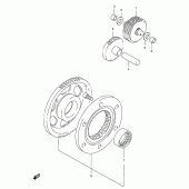 Схема вузла: Привід стартера Suzuki XF650 Freewind