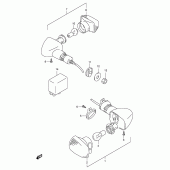 Схема узла: Поворотники для Suzuki TL1000
