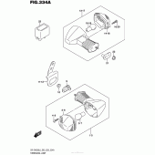 Схема вузла: Поворотники для Suzuki DR-Z400 DR-Z400S