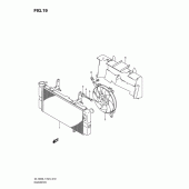Схема вузла: Радіатор для Suzuki DL1000 V-Strom