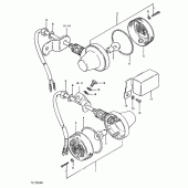 Схема узла: Поворотники (E2) для Suzuki TS250