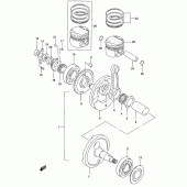 Схема узла: Коленчатый вал & Поршень для Suzuki GZ250 Marauder