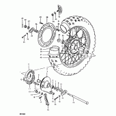 Схема вузла: Заднє колесо (Rm100n, rm100t) для Suzuki RM100