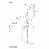 Схема узла: Задний тормозной цилиндр для Suzuki GSX-R600