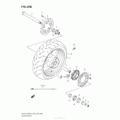 Схема узла: Заднее колесо (Gsx-R1000L3 E33) для Suzuki GSX-R1000