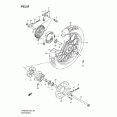 Схема узла: Заднее колесо для Suzuki TU250