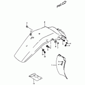 Схема вузла: Заднє крило для Suzuki DR350