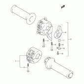 Схема узла: Пульт управления рулевой (Model t) для Suzuki GSX600 Katana