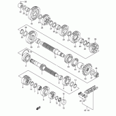 Схема вузла: Трансмісія для Suzuki GSX1300 Hayabusa