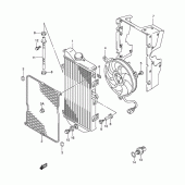 Схема вузла: Радіатор для Suzuki AN650 Burgman (EU analogue of SkyWave)