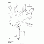 Схема вузла: Кермо & Тросики (An400Al3 E33) для Suzuki AN400 Burgman (EU analogue of SkyWave)
