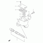 Схема вузла: Передній гальмівний циліндр Suzuki DR650 DR650RE