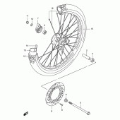 Схема узла: Переднее колесо для Suzuki DF125