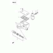 Схема вузла: Передній гальмівний циліндр (Model h/j) для Suzuki VS1400 Intruder 1400