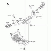 Схема вузла: Підніжки для Suzuki DR-Z110