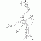Схема вузла: Задній гальмівний циліндр Suzuki GSX-R750