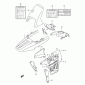 Схема вузла: Передній обтічник (Model s) для Suzuki DR800