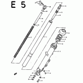 Схема вузла: Вилка передньої осі для Suzuki GS1000