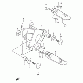 Схема вузла: Підніжки для Suzuki GSX750 Katana