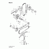 Схема вузла: Ланцюг ГРМ & Натягувач & Заспокоювач Suzuki DL1000 V-Strom