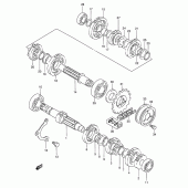Схема вузла: Трансмісія для Suzuki DR650 DR650SE