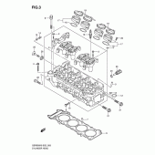 Схема вузла: Головка циліндра для Suzuki GSR600
