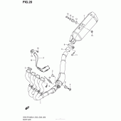 Схема вузла: Вихлопна система (Gsx-R1000L4 E28) для Suzuki GSX-R1000