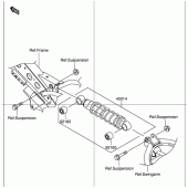 Схема вузла: Амортизатор задній Suzuki DR-Z110