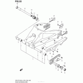 Схема вузла: Задній важіль підвіски Suzuki GSX-R1000