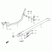Схема узла: Подставка для Suzuki DR200 DR200SE