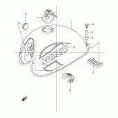 Схема узла: Топливный бак для Suzuki TU125