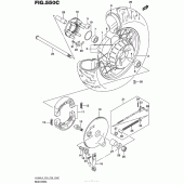 Схема вузла: Заднє колесо (Vl800L6 E33) для Suzuki VL800 Boulevard C50T
