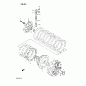 Схема узла: Сцепление для Suzuki DR250