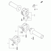 Схема вузла: Пульт керування рульовим (Model v/w/x) для Suzuki GSF600 Bandit