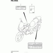 Схема вузла: Інформаційні наклейкиl (Dl650Al6 E28) для Suzuki DL650 V-Strom