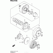 Схема узла: Ведущий и ведомый шкив (Вариатор) для Suzuki UH200 Burgman