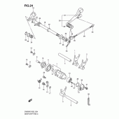 Схема вузла: Копірний вал & Вилки & Вал перемикання (Model k3) для Suzuki SV650