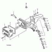 Схема вузла: Задній ліхтар (Стоп-сигнал) (E2, E4, E21) для Suzuki TS250